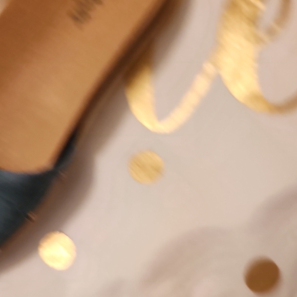 Dr. Scholl's Denim Blue Slide Sandals with Gold Hardware - Women's - Picture 7 of 9